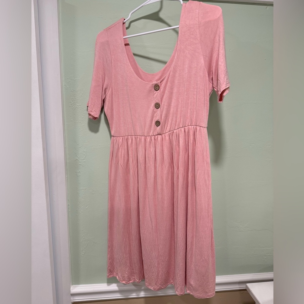 Pink blush size large maternity dress